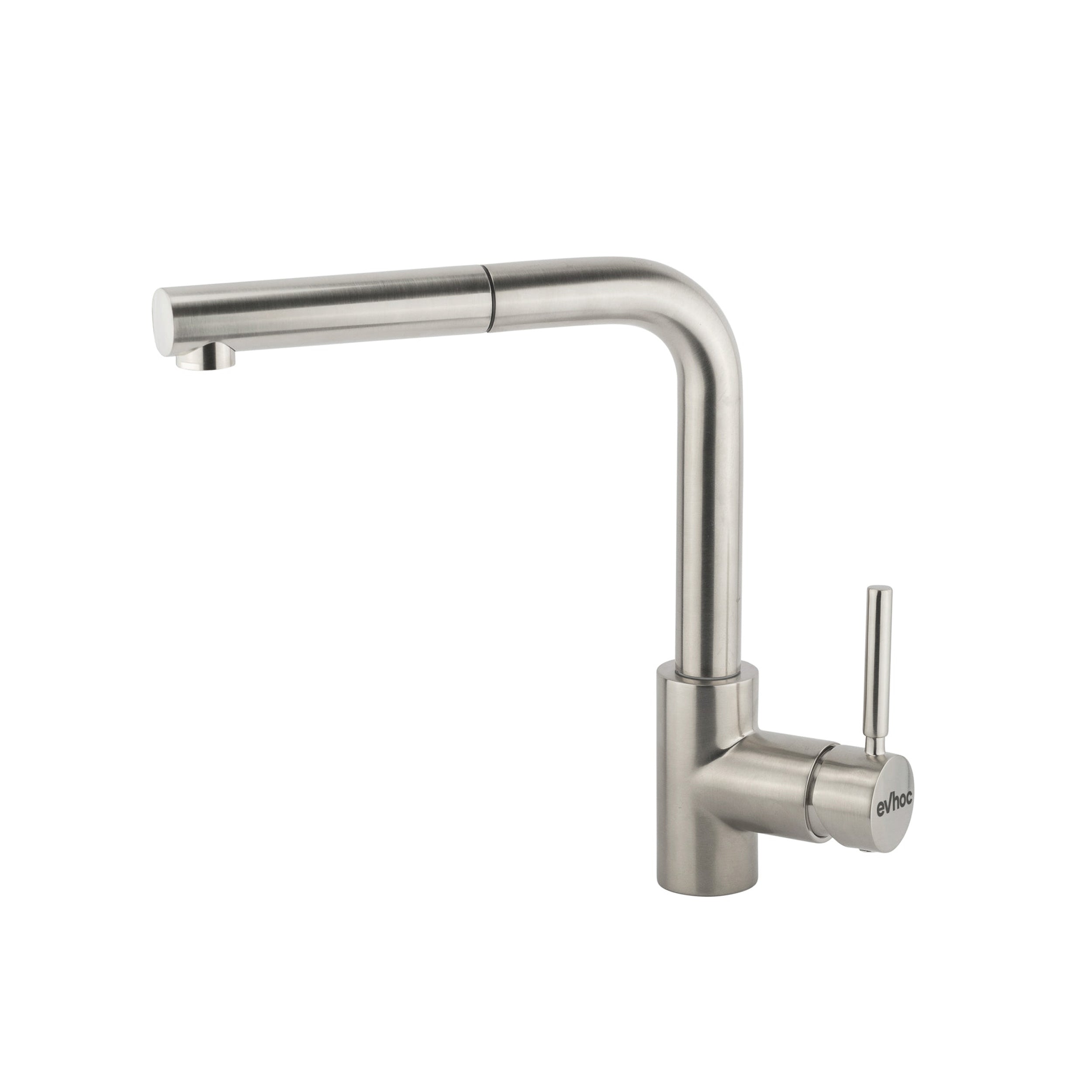 Miscelatore da cucina Aster nichel su sfondo bianco