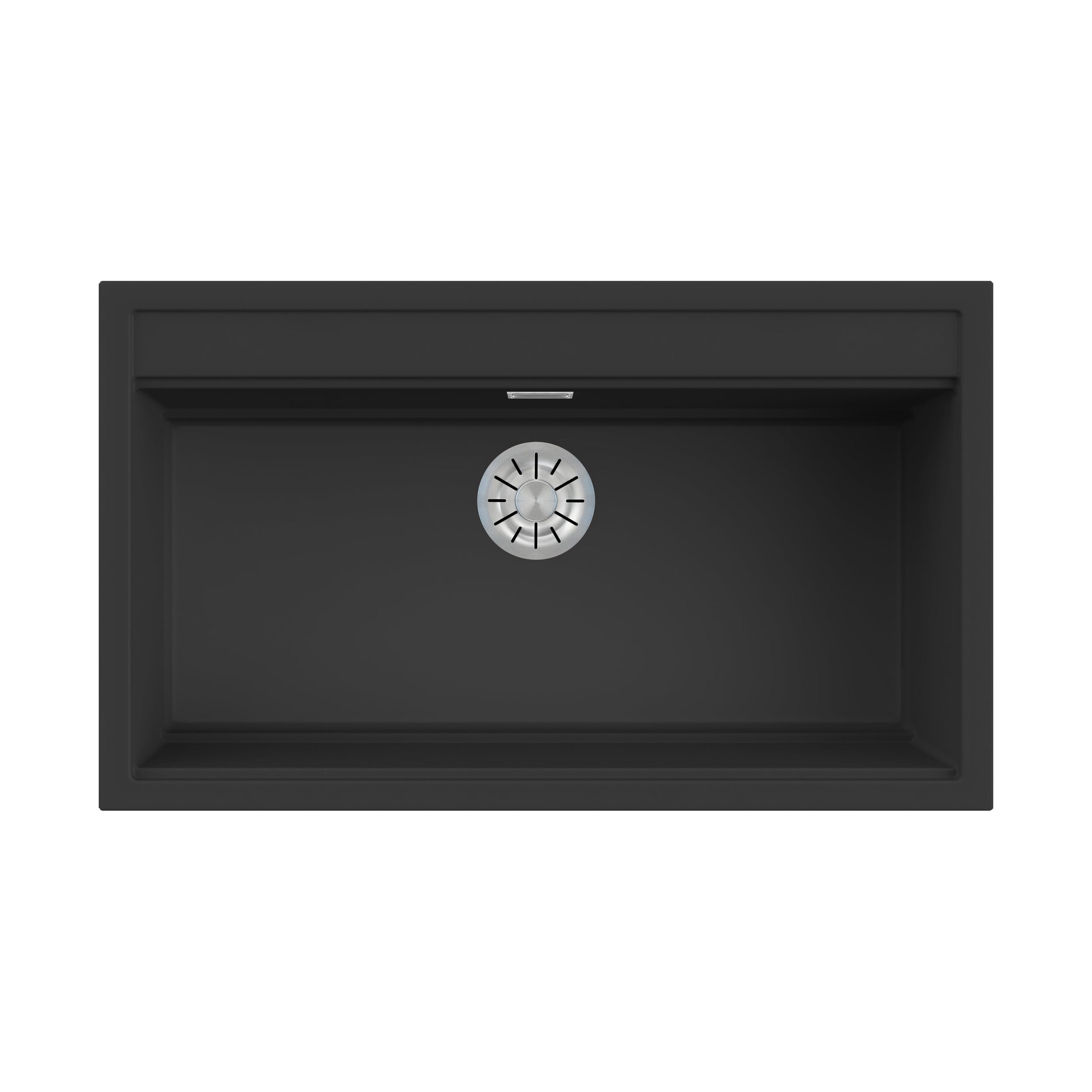 Lavello Kuarzite effetto granito Desiderata L Nero + Tagliere Complement 340 Petra + Miscelatore Tahlia Nero