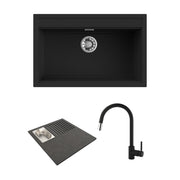 Desiderata S Black + Complement Plus 340 Petra Cutting Board + Hippo Black