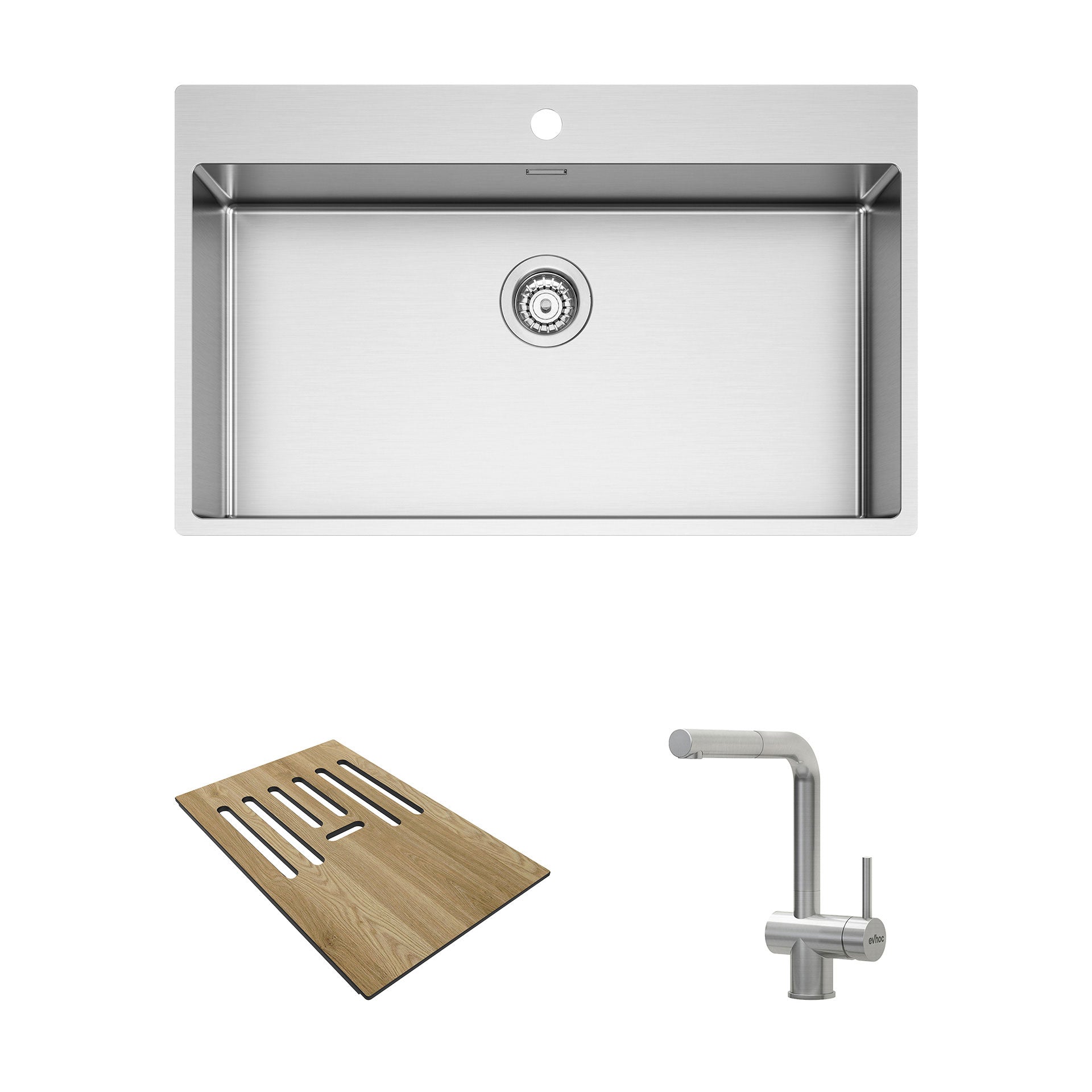 Deus XXL + Complement 280 Navis Cutting Board + Helion Stainless Steel