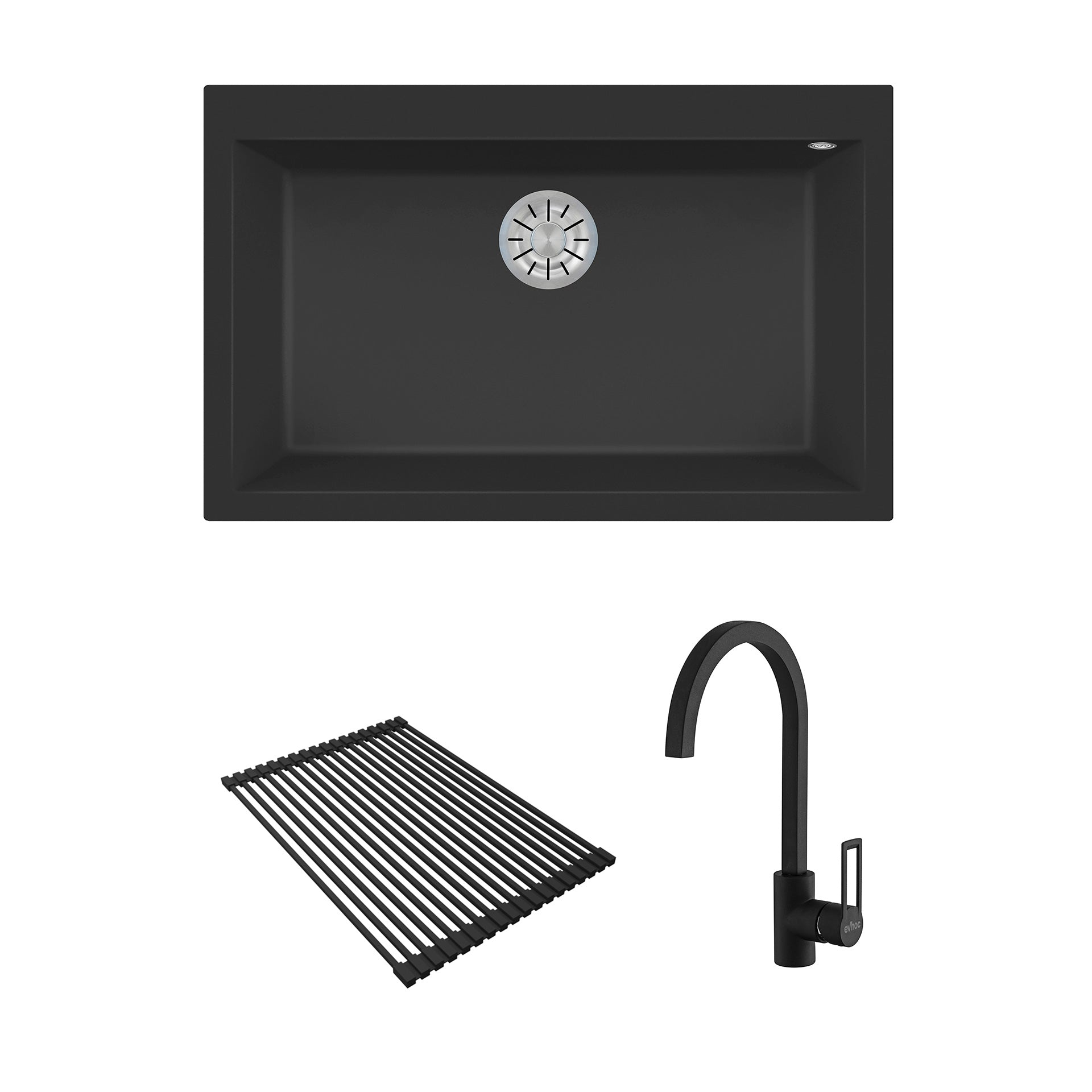 Unicum L Inset Black + Rolling Grate S + Black Venus