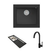 Unicum S Inset Black + Cutting Board Complement Plus 170 Petra + Venus Black