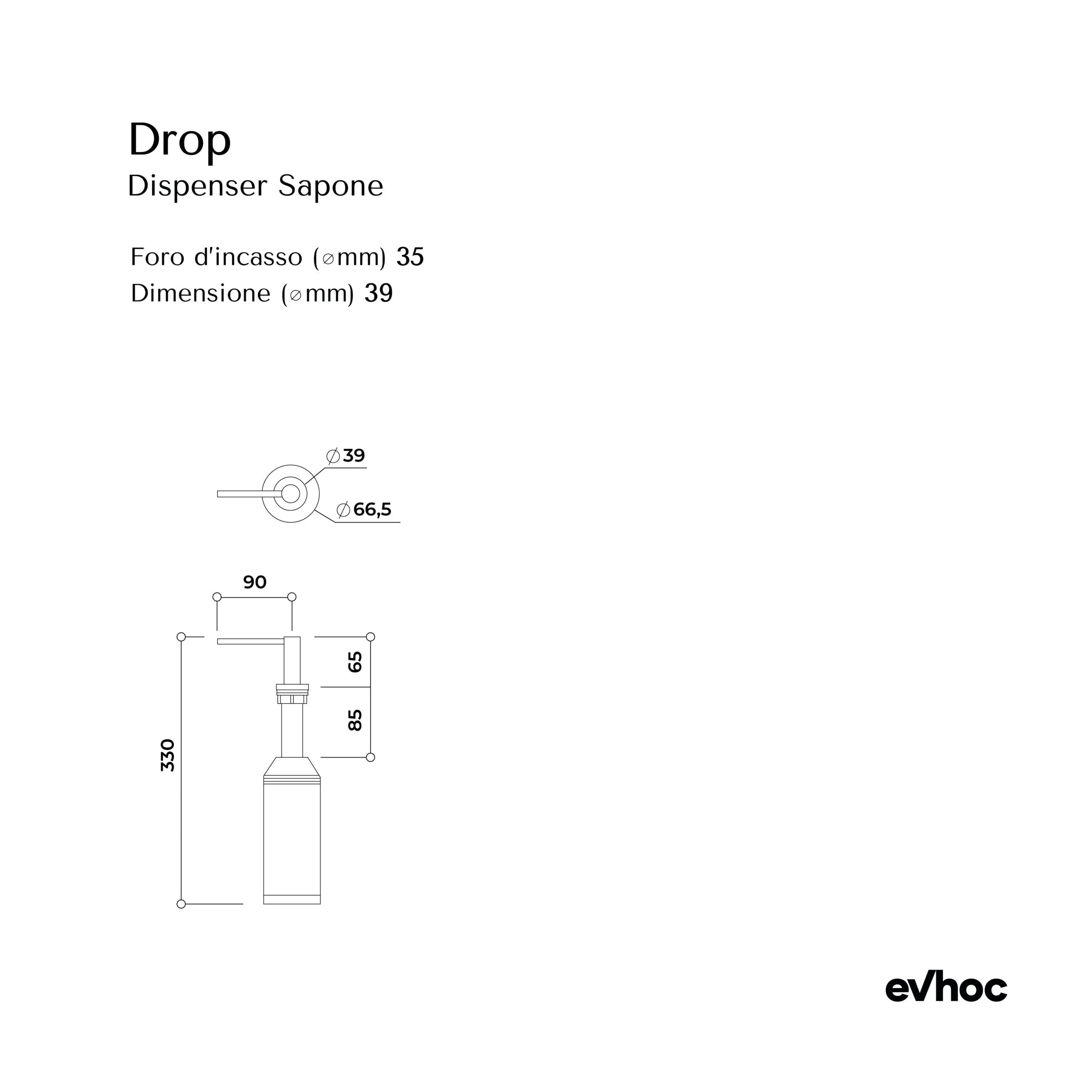 DROP – Kitchen sink soap dispenser