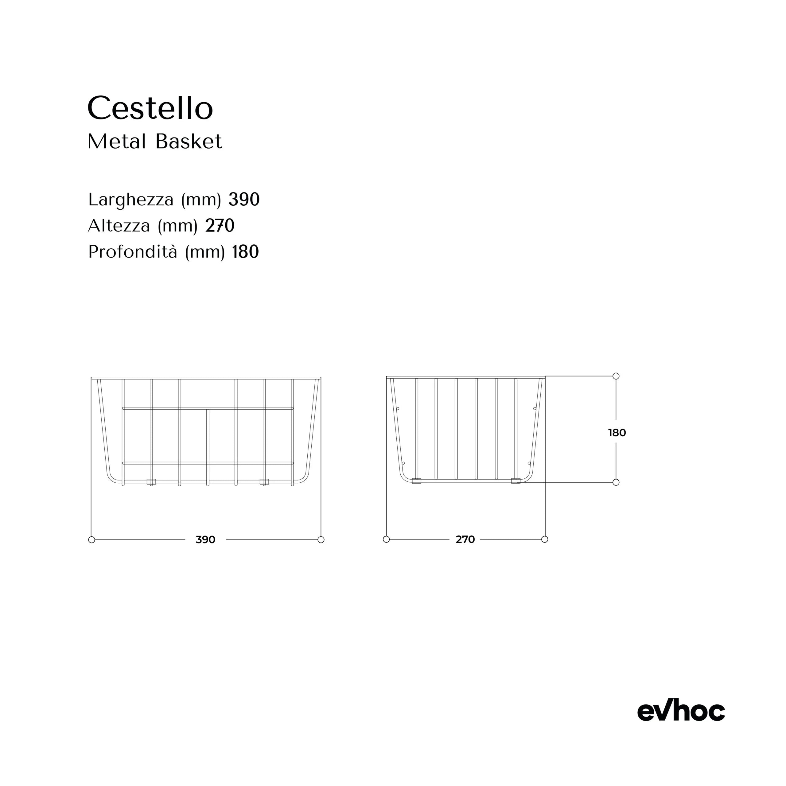 scheda tecnica cestello per lavello acciaio inox metal basket