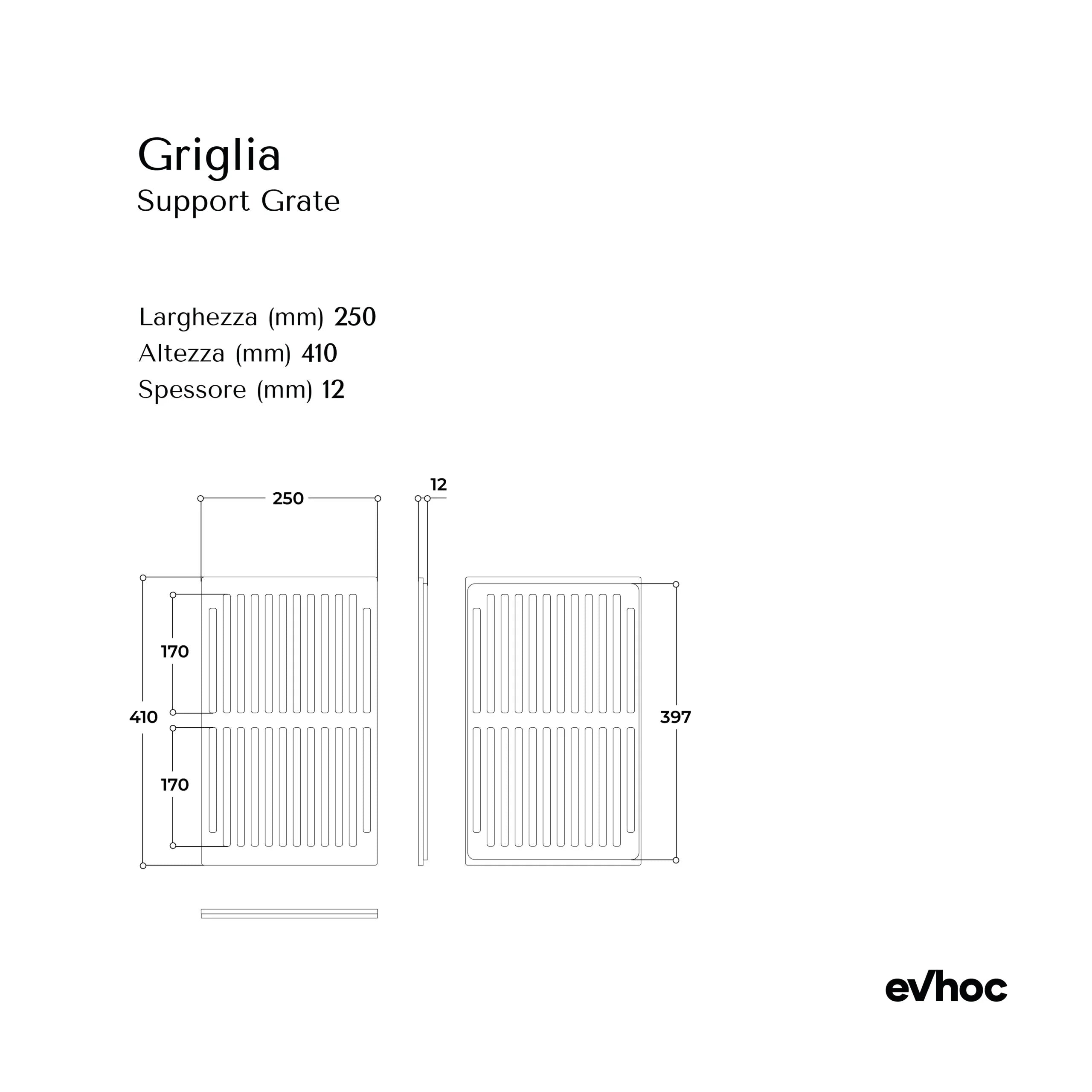 scheda tecnica griglia per lavello in hpl support grate