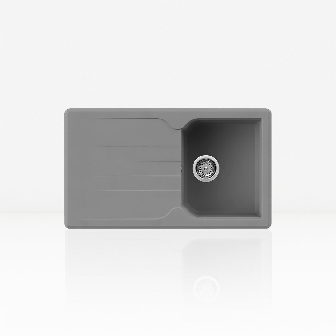 lavello sopratop in kuarzite adhoc s grigio