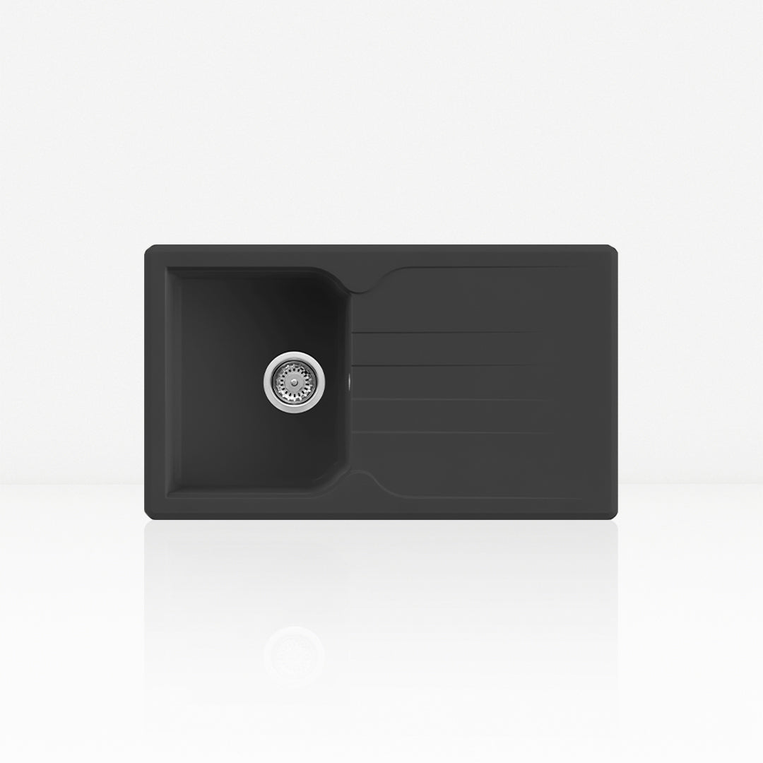 lavello sopratop in kuarzite adhoc s nero