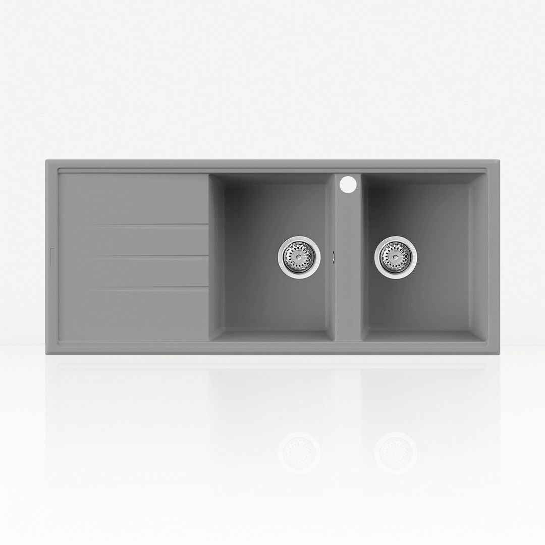 ADHOC L - Lavello in Kuarzite effetto granito Sopratop 116×50 cm