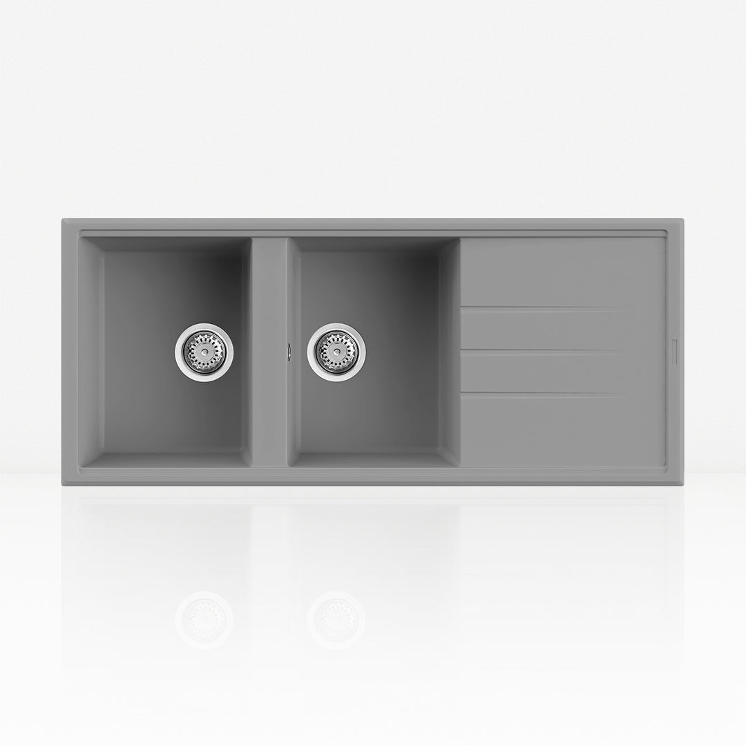 lavello sopratop in kuarzite adhoc l grigio