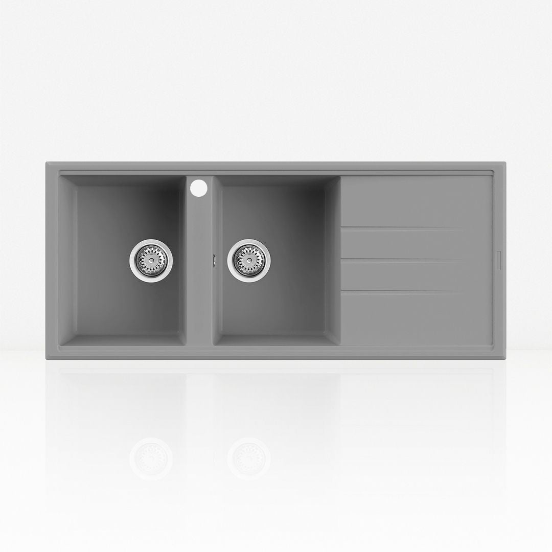 ADHOC L - Lavello in Kuarzite effetto granito Sopratop 116×50 cm