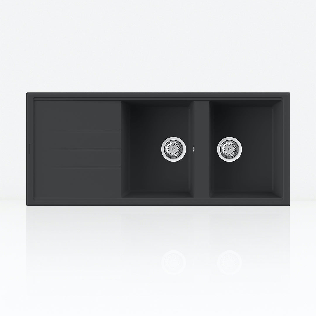 lavello in kuarzite sopratop adhoc l nero