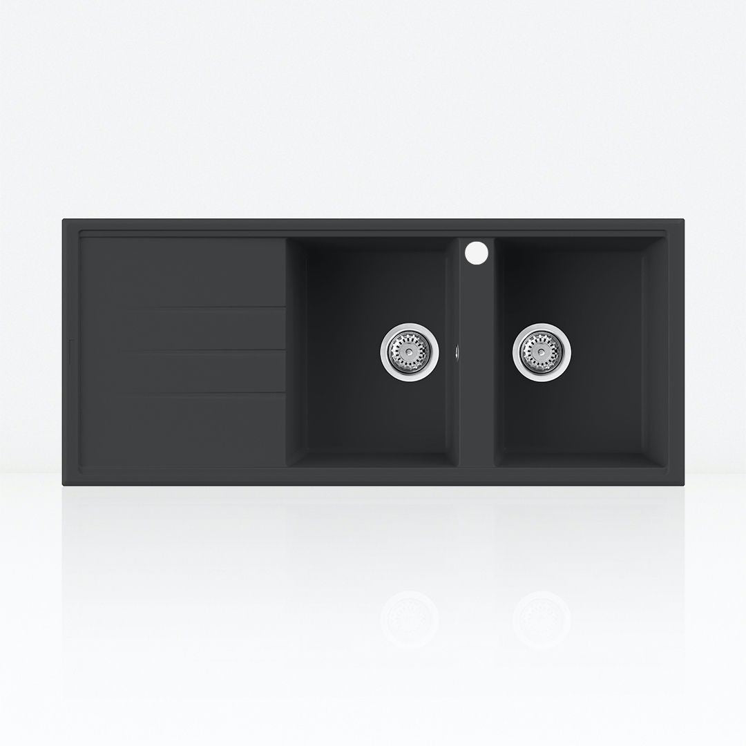 ADHOC L - Lavello in Kuarzite effetto granito Sopratop 116×50 cm