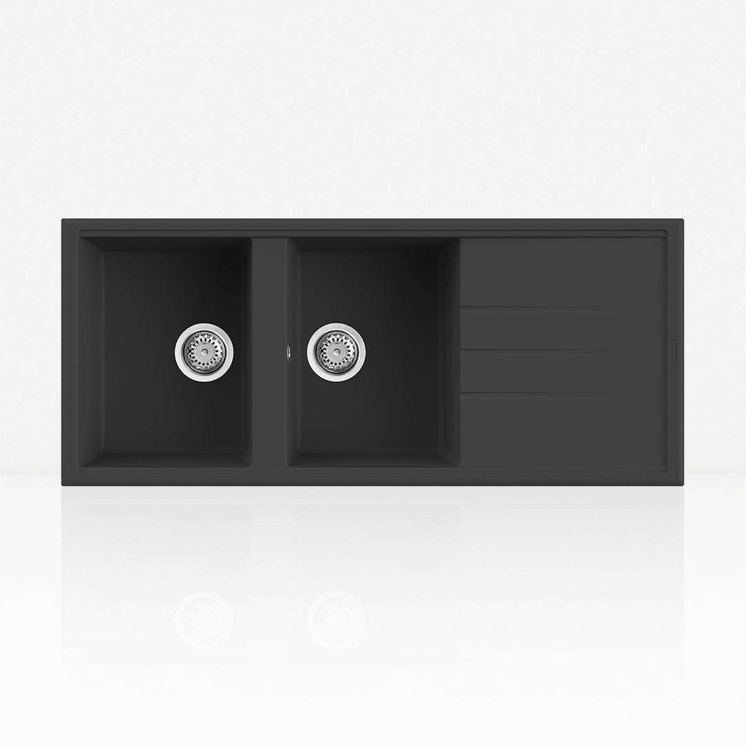 lavello in kuarzite sopratop adhoc l nero