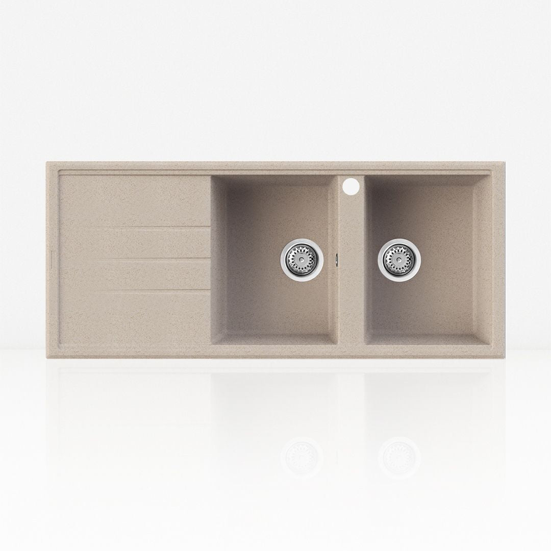 ADHOC L - Lavello in Kuarzite effetto granito Sopratop 116×50 cm