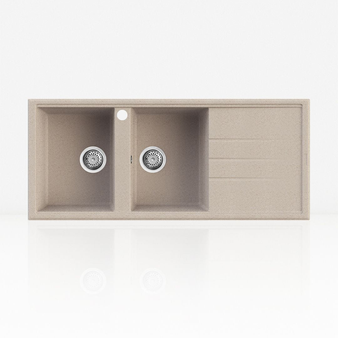 ADHOC L - Lavello in Kuarzite effetto granito Sopratop 116×50 cm