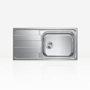 AURA M - Lavello in acciaio inox Sopratop 100x50 cm