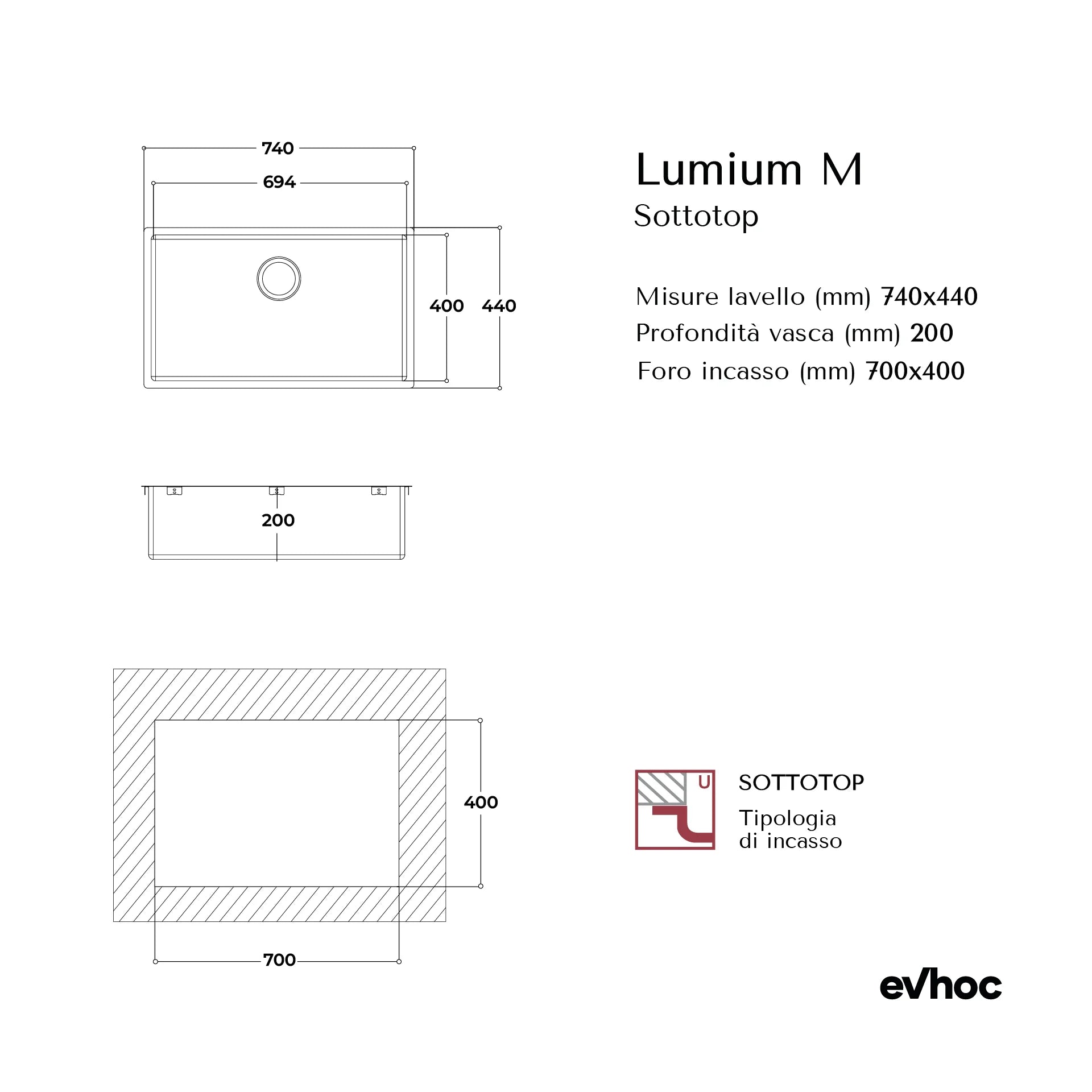 LUMIUM M - Undermount
