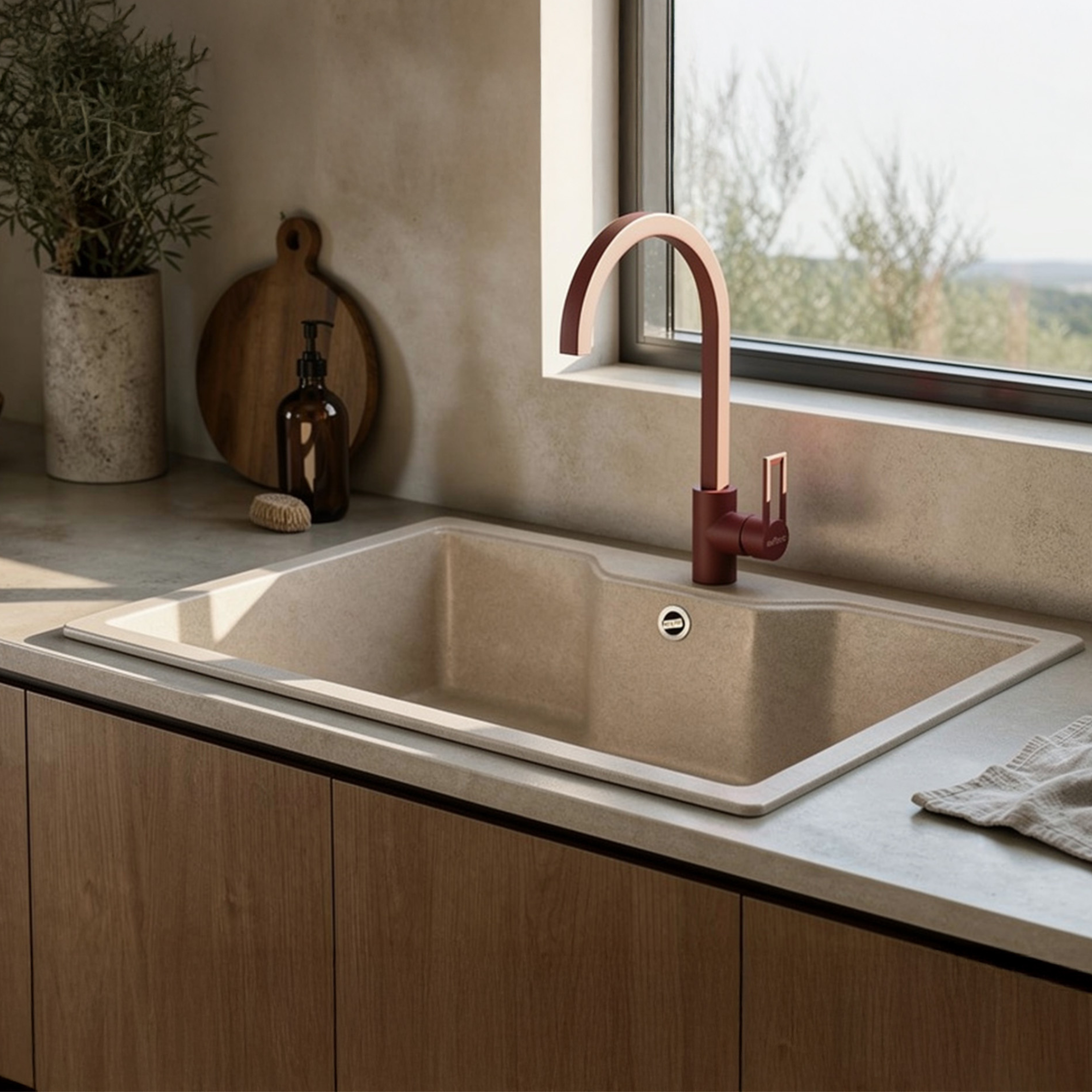 render lavello in kuarzite tondo l avena