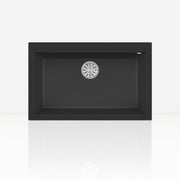 lavello in kuarzite sopratop unicum l nero