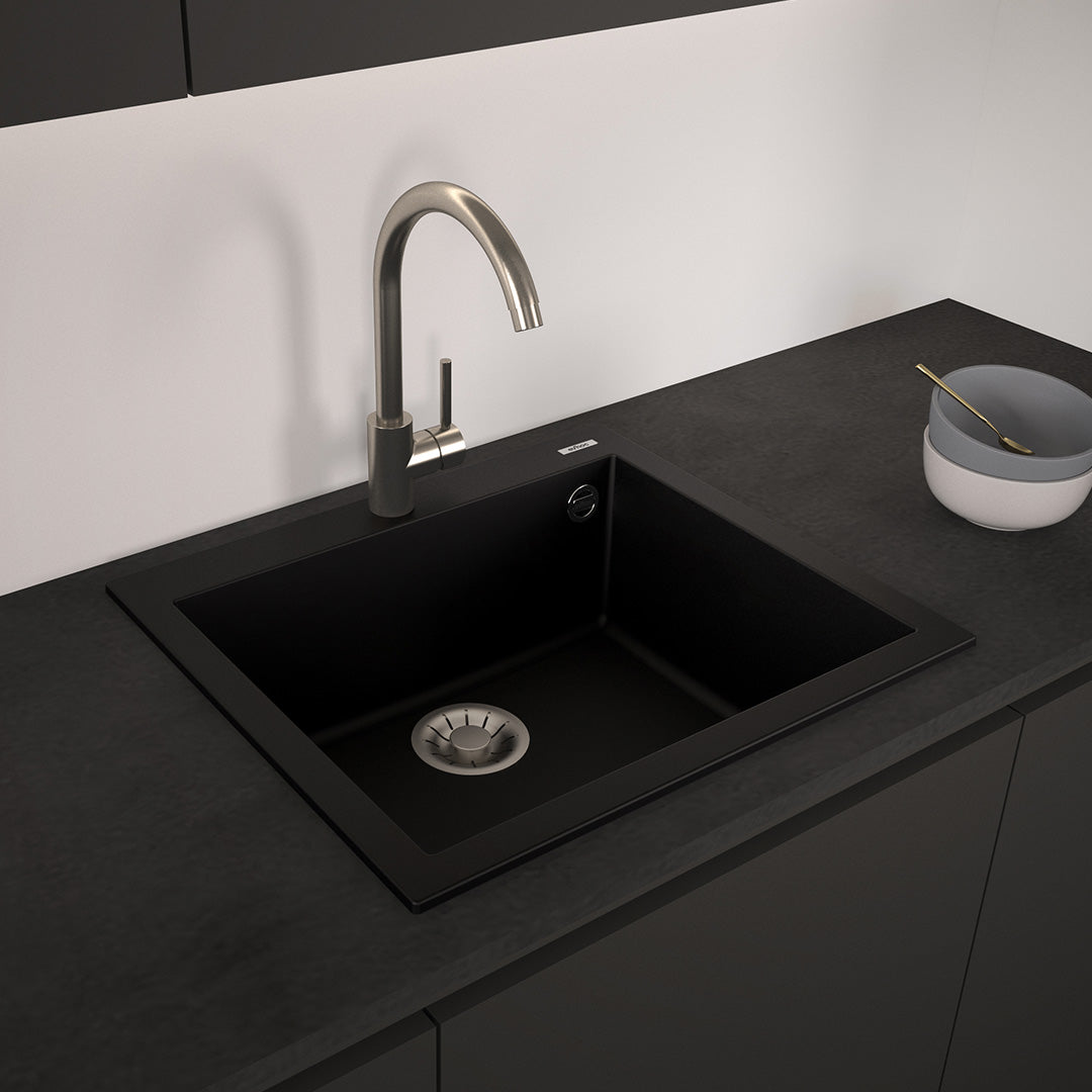 render lavello in kuarzite sopratop unicum s nero