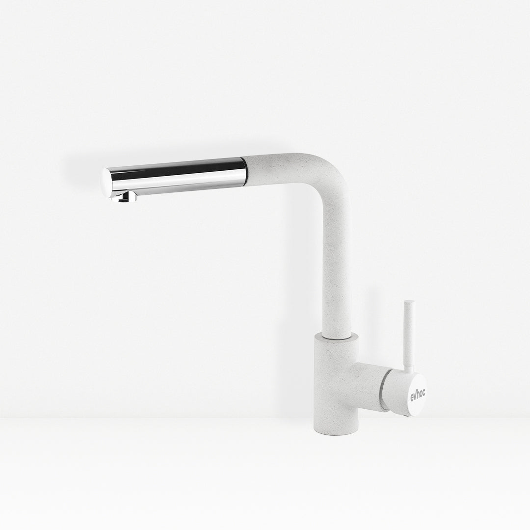 miscelatore con doccetta aster bianco