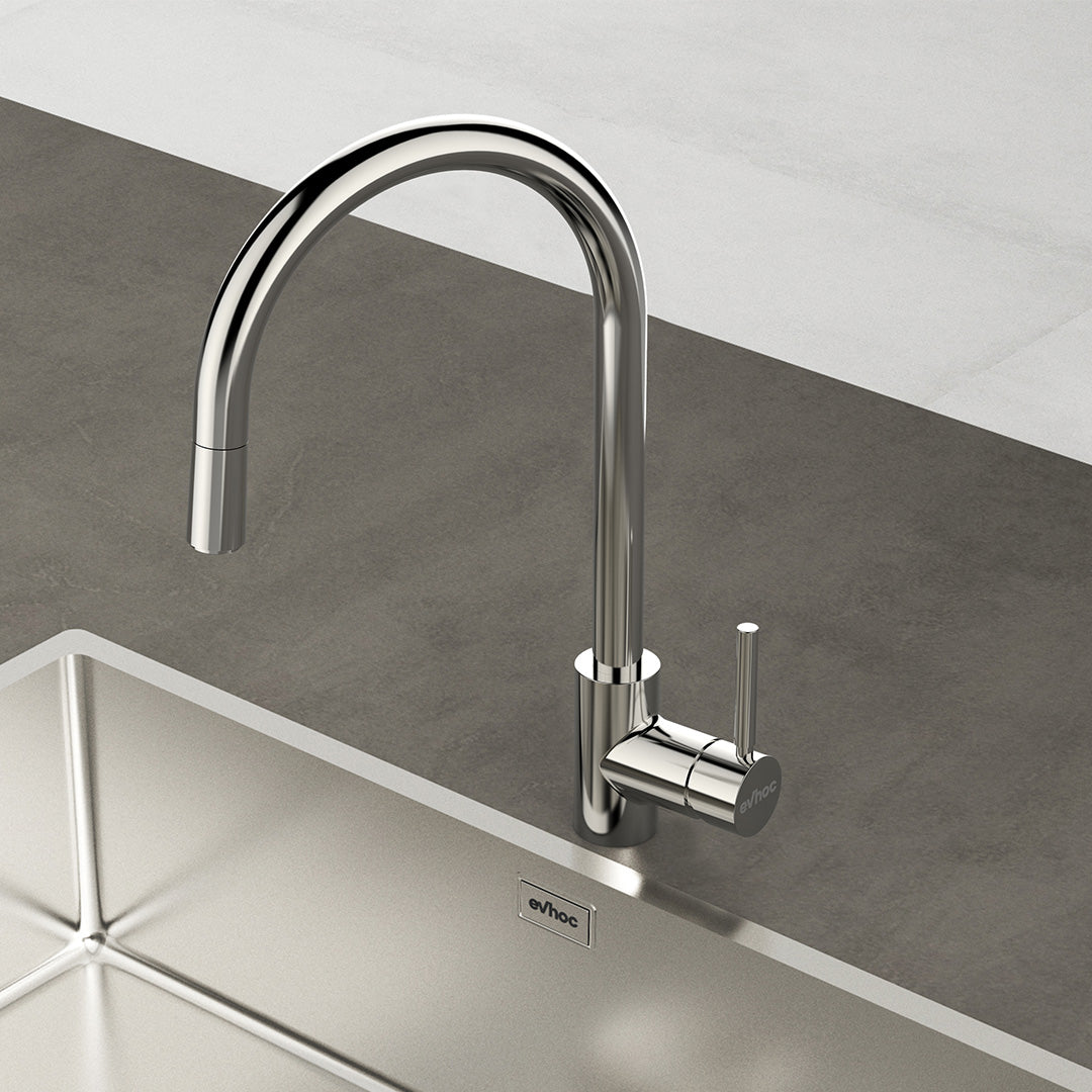 render miscelatore da cucina con doccetta hippo cromo