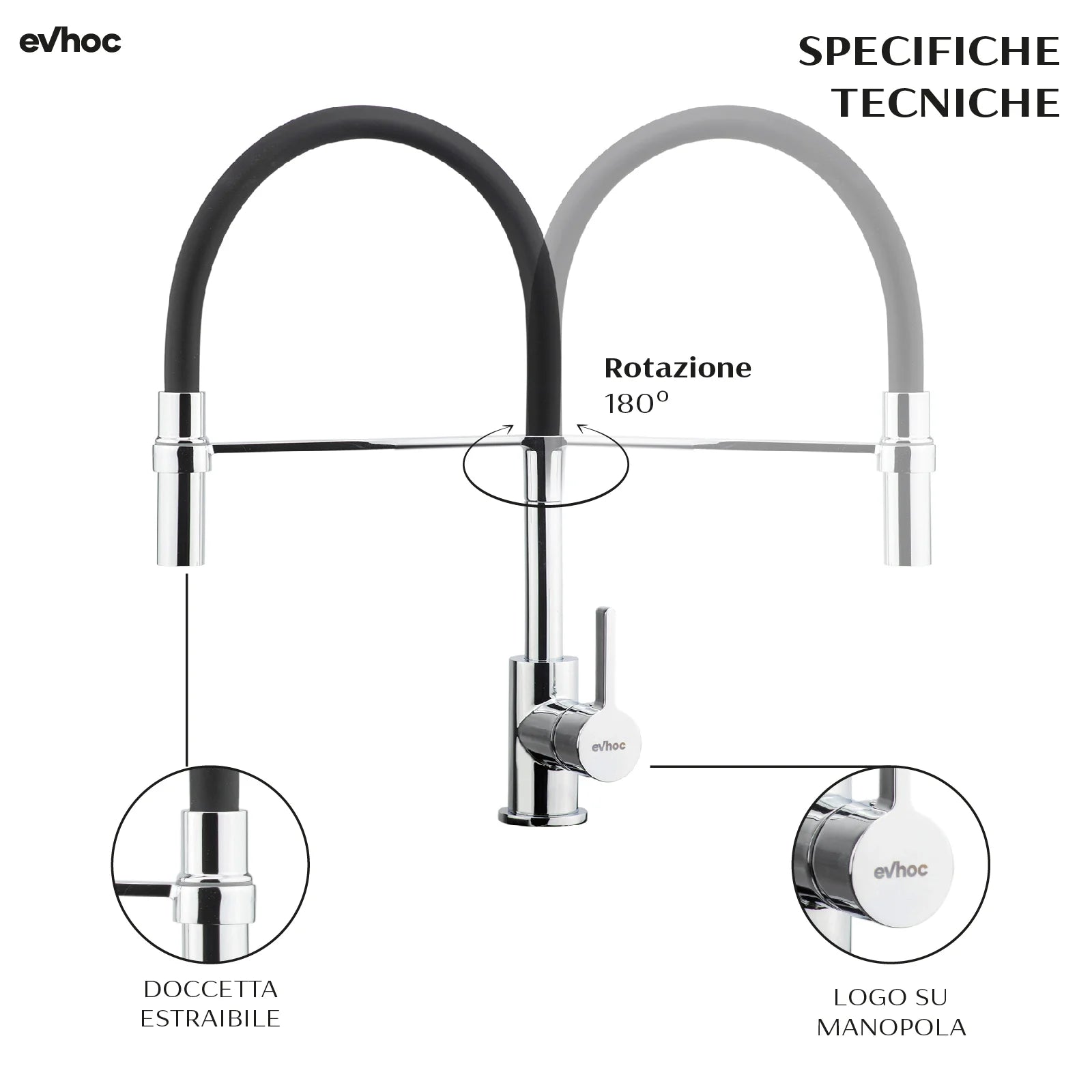 TAHLIA - Miscelatore con doccetta estraibile