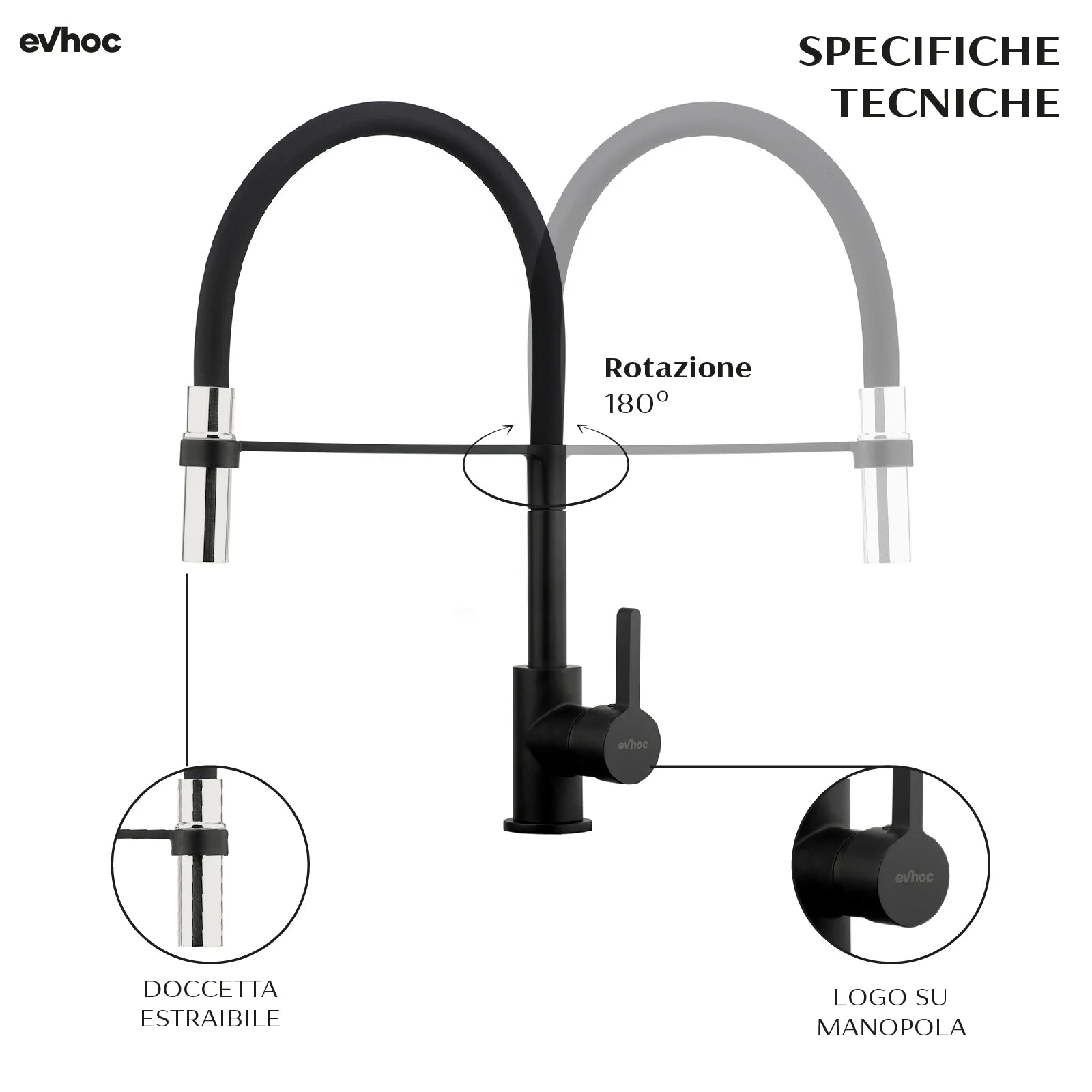 TAHLIA - Miscelatore con doccetta estraibile