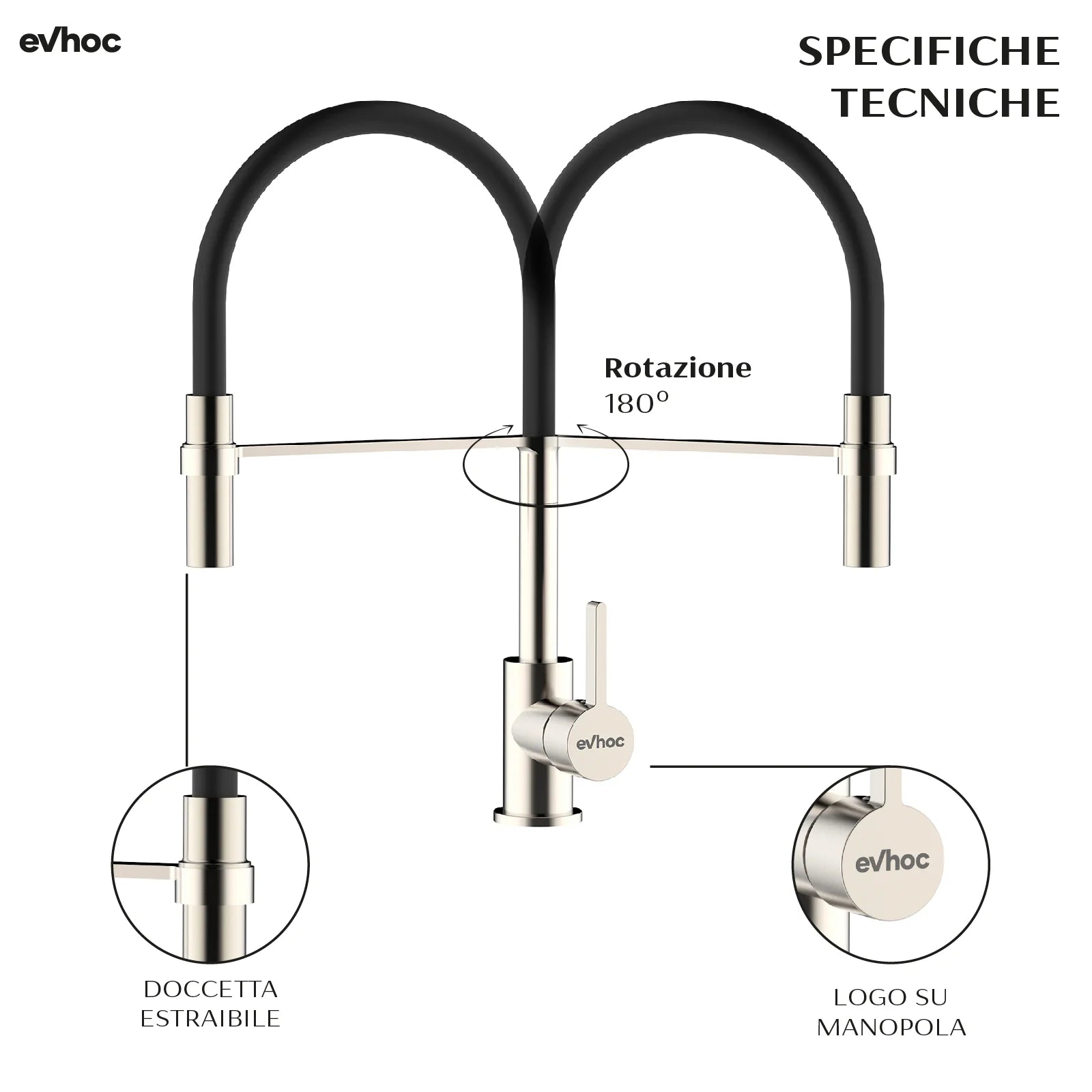 TAHLIA - Miscelatore con doccetta estraibile