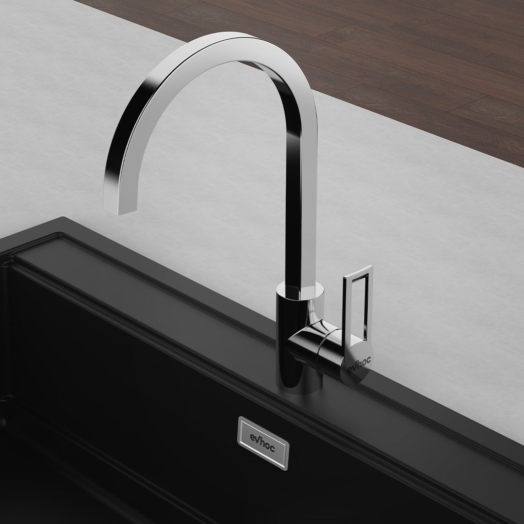render miscelatore cucina cromo