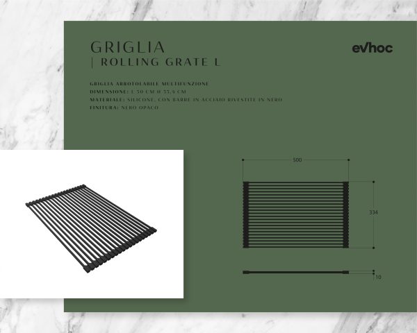 Griglia ROLLING GRATE L | Accessori per lavello EVHOC