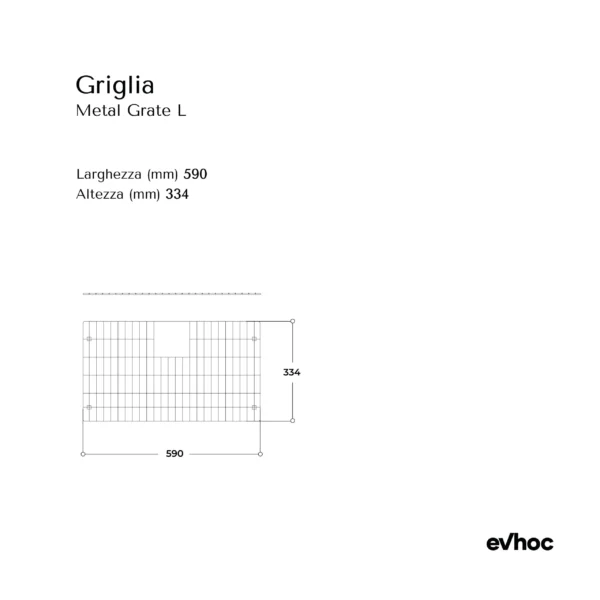 Griglia METAL GRATE L | Accessori per lavello cucina Evhoc