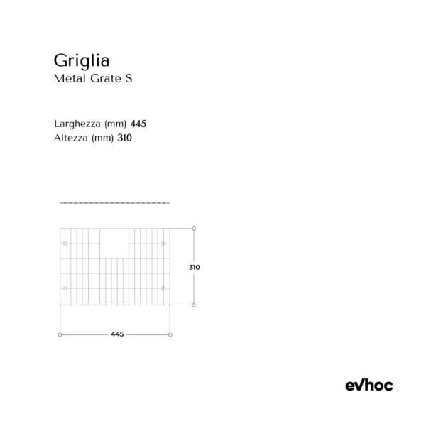 Griglia METAL GRATE S | Accessori per lavello cucina Evhoc