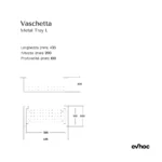 scheda tecnica vaschetta metal tray l