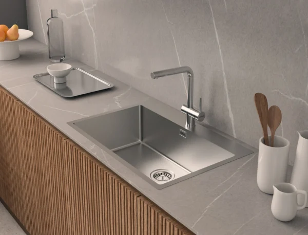 DEUS M - Lavello sopratop in acciaio inox - Evhoc