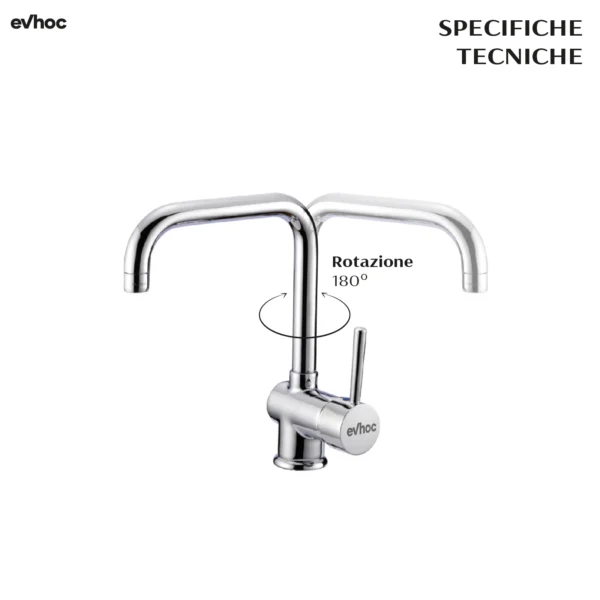 ANTARES | Miscelatore da cucina in ottone cromato | Evhoc