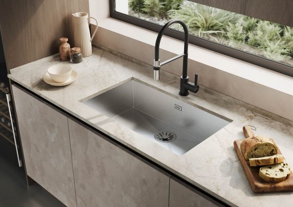 Lavello Ethna M - Lavello in acciaio inox sottotop – Evhoc